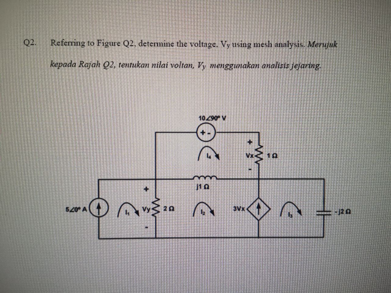 Solved Q2. ﻿Referring To Figure Q2, ﻿determine The Voltage, | Chegg.com