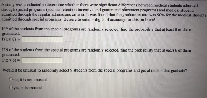 Solved A study was conducted to determine whether there were | Chegg.com