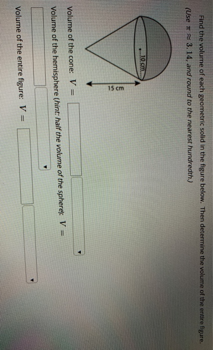 Solved Find the volume of each geometric solid in the figure | Chegg.com