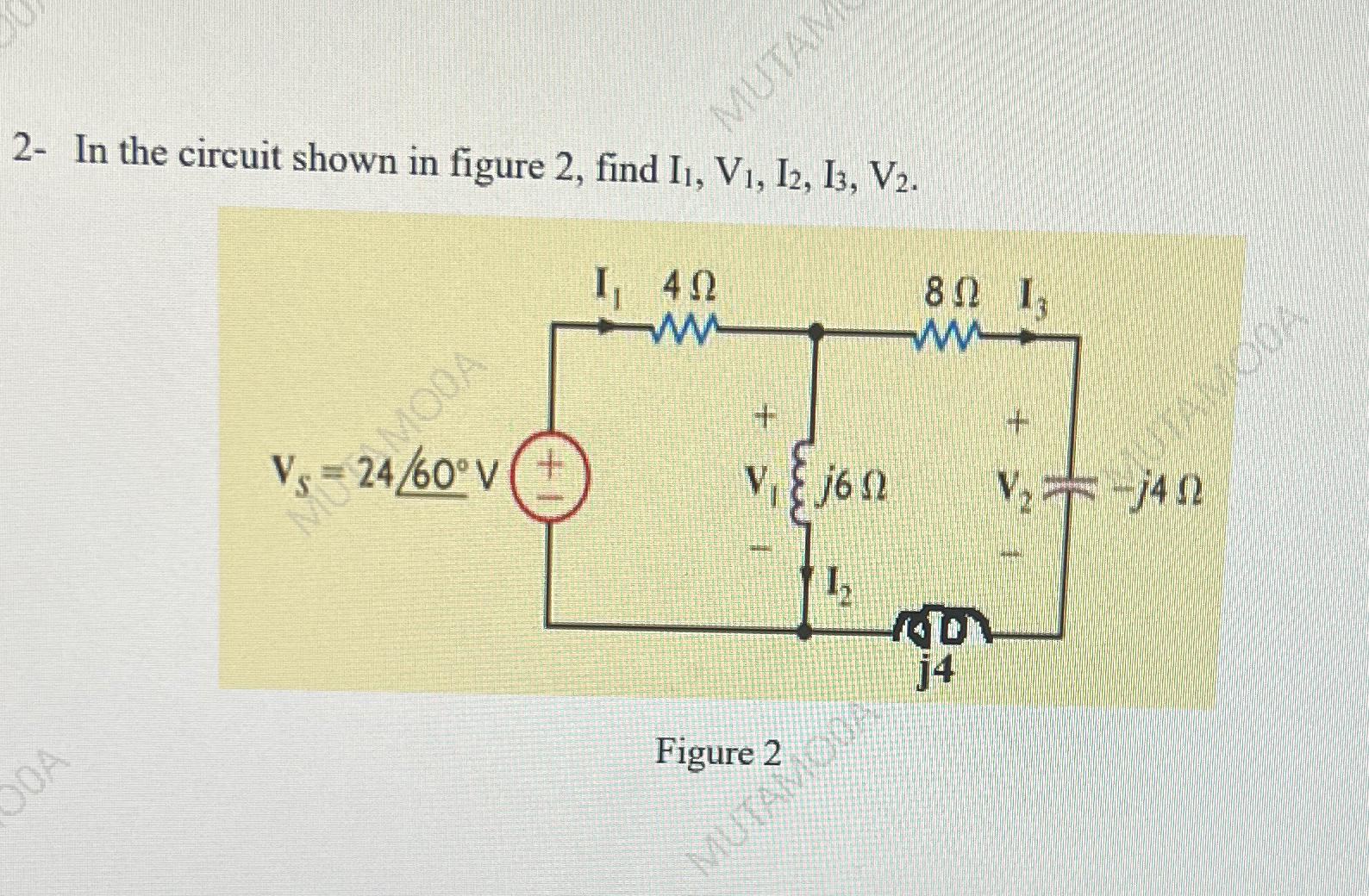 Solved 2- ﻿In The Circuit Shown In Figure 2 , ﻿find | Chegg.com