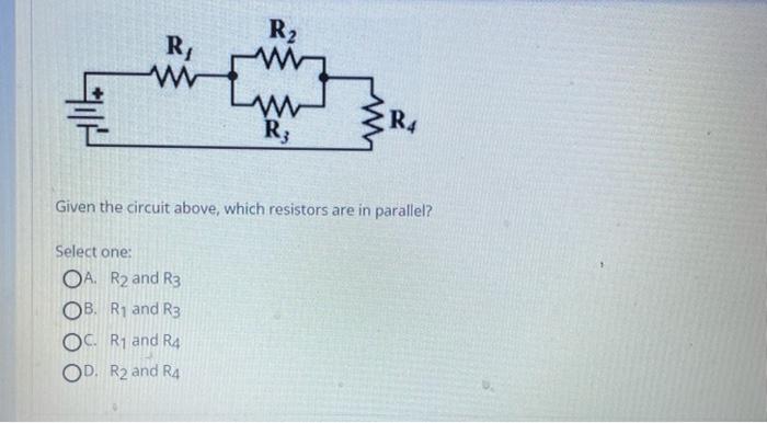 Solved R2 RA R: R4 Given the circuit above, which resistors | Chegg.com