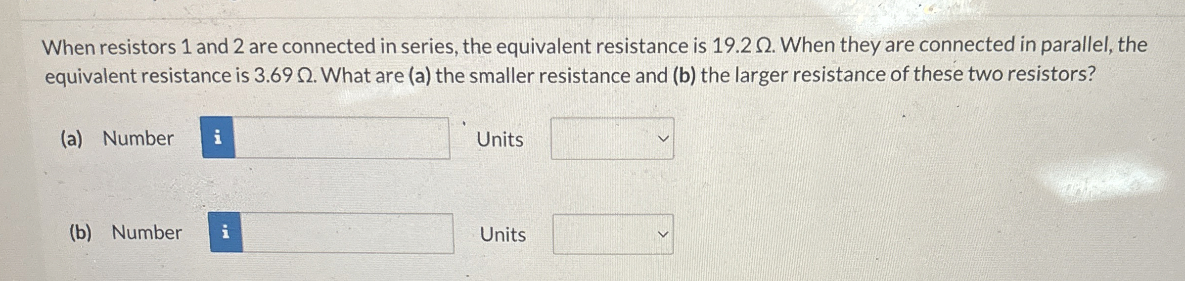 Solved When resistors 1 ﻿and 2 ﻿are connected in series, the