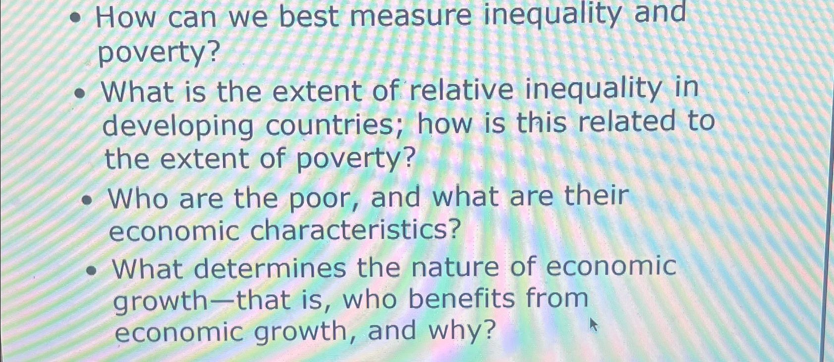 Solved How can we best measure inequality and poverty?What | Chegg.com