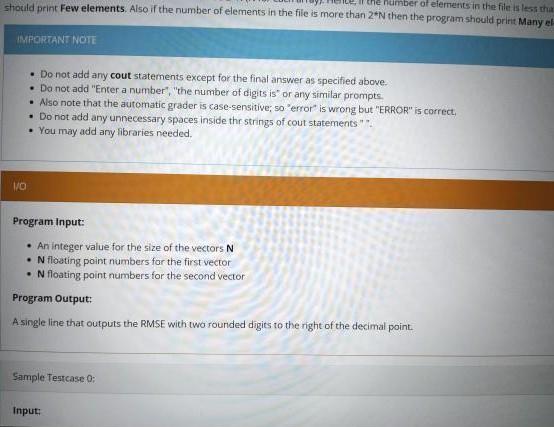 Solved Task - 2-D: Root Mean Square Error Calculation Root | Chegg.com