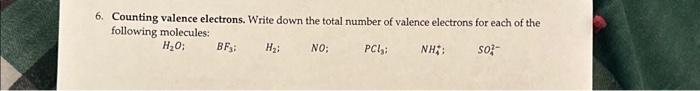 how to figure out the total number of valence electrons