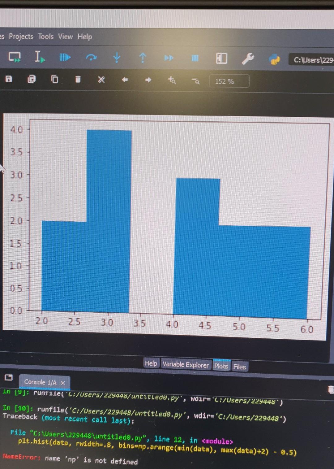 Solved I'm trying to make a histogram in Python for | Chegg.com