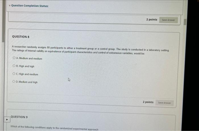 Solved Question Completion Status: 2 points Save Answer | Chegg.com