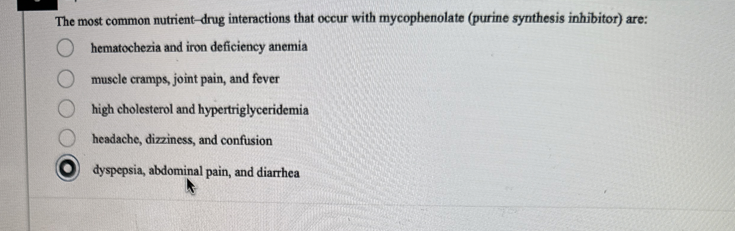 The most common nutrientdrug interactions that occur