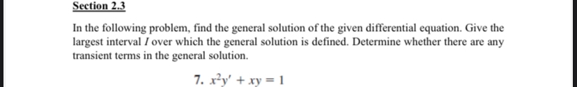 Solved Section 2.3?In ﻿the following problem, find the | Chegg.com