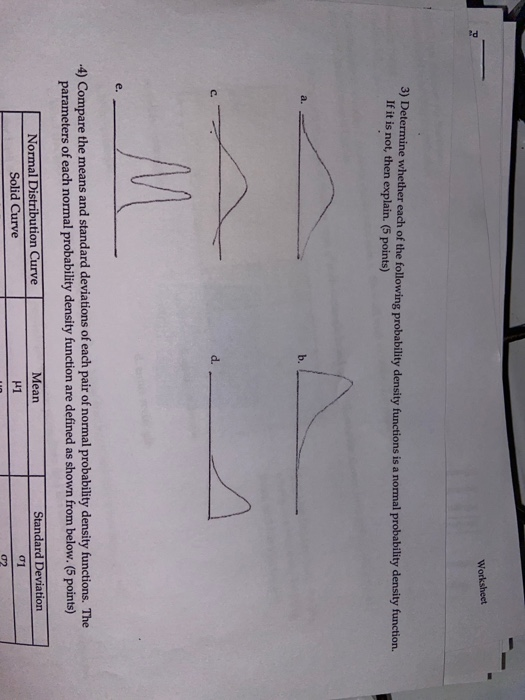Solved Worksheet 3) Determine whether each of the following | Chegg.com