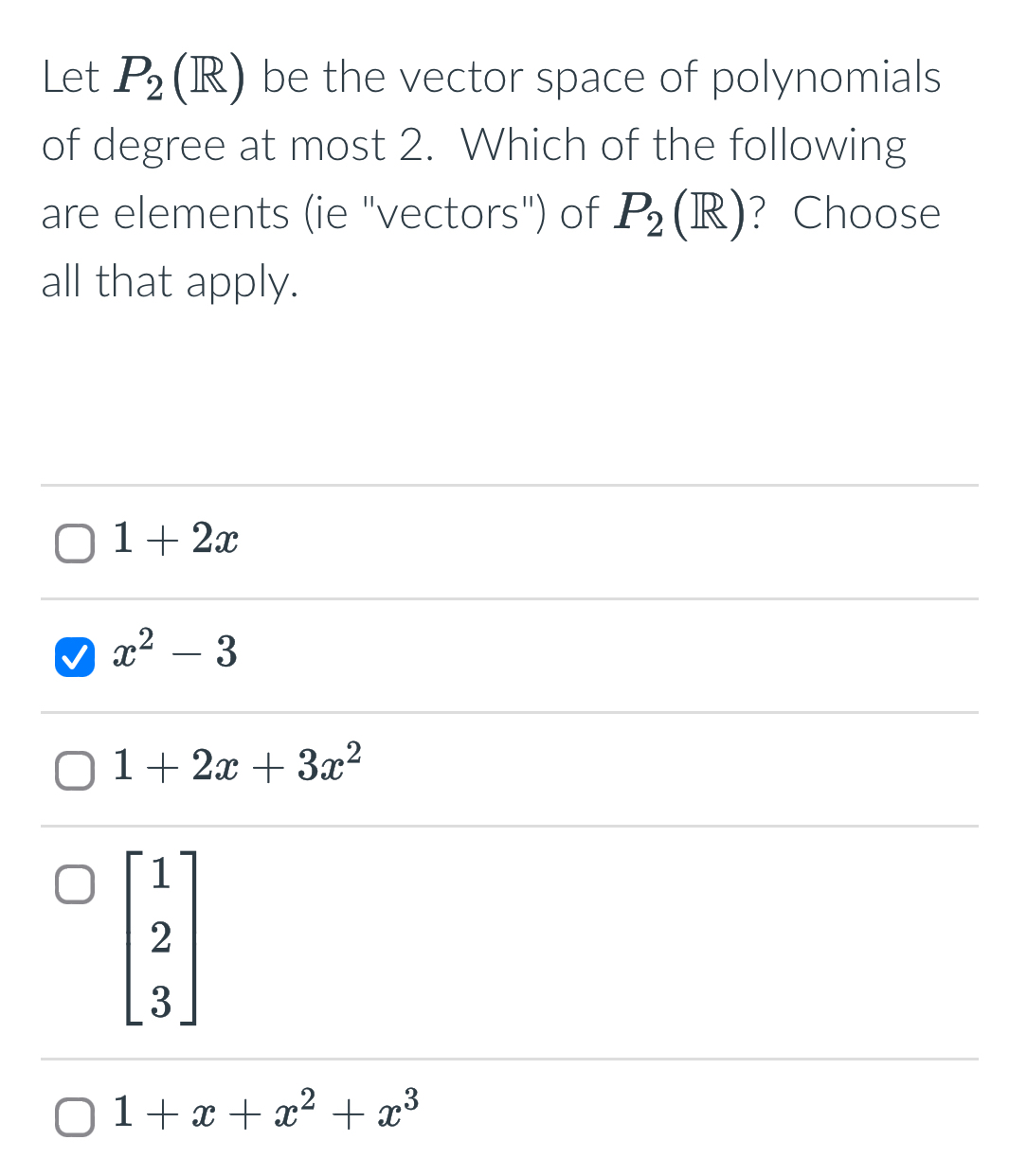 Solved Let P2 R ﻿be The Vector Space Of Polynomials Of