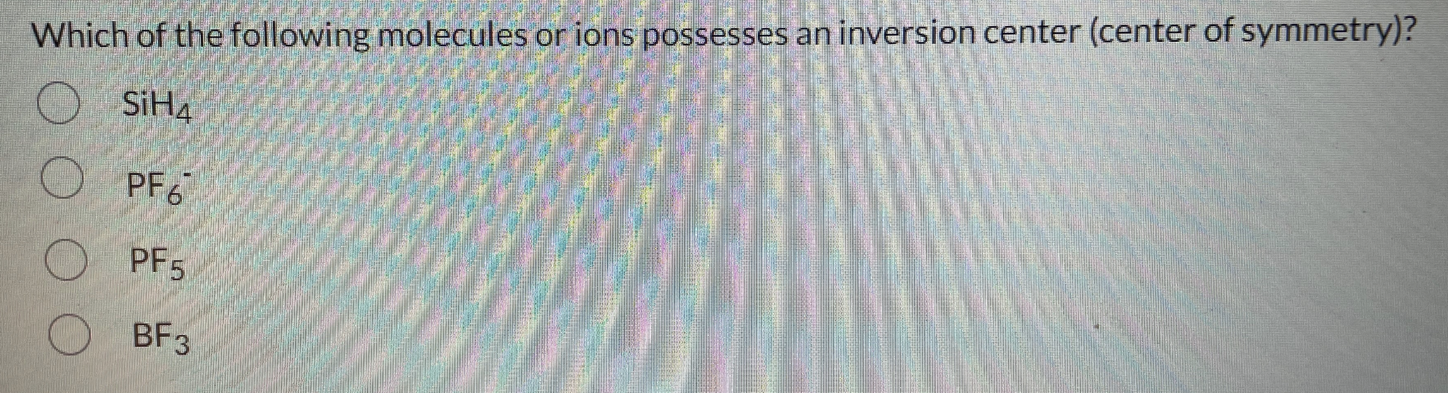 Solved Which of ﻿the following molecules or ﻿ions possesses | Chegg.com