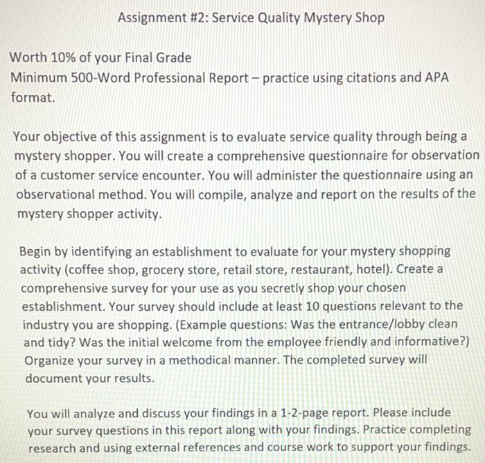 mystery_shop job survey assignment