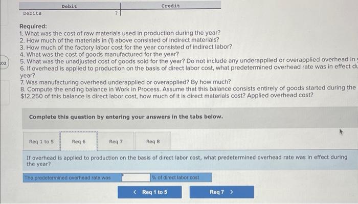 Solved Required: 1. What was the cost of raw materials used | Chegg.com