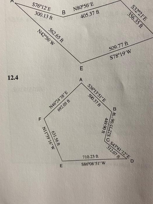 Solved 196 Chapter 12 Traverse Adjustment and Area PROBLEMS | Chegg.com