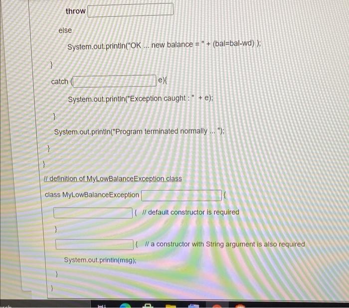 Solved Complete the following Java program by typing in the | Chegg.com