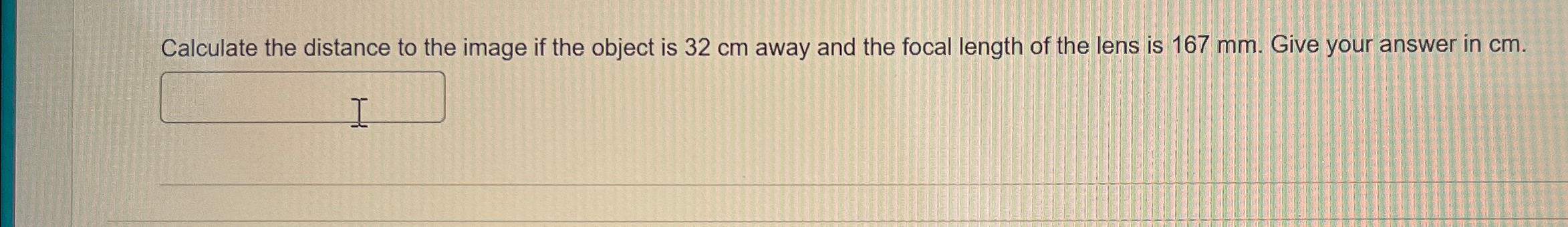 Solved Calculate the distance to the image if the object is | Chegg.com