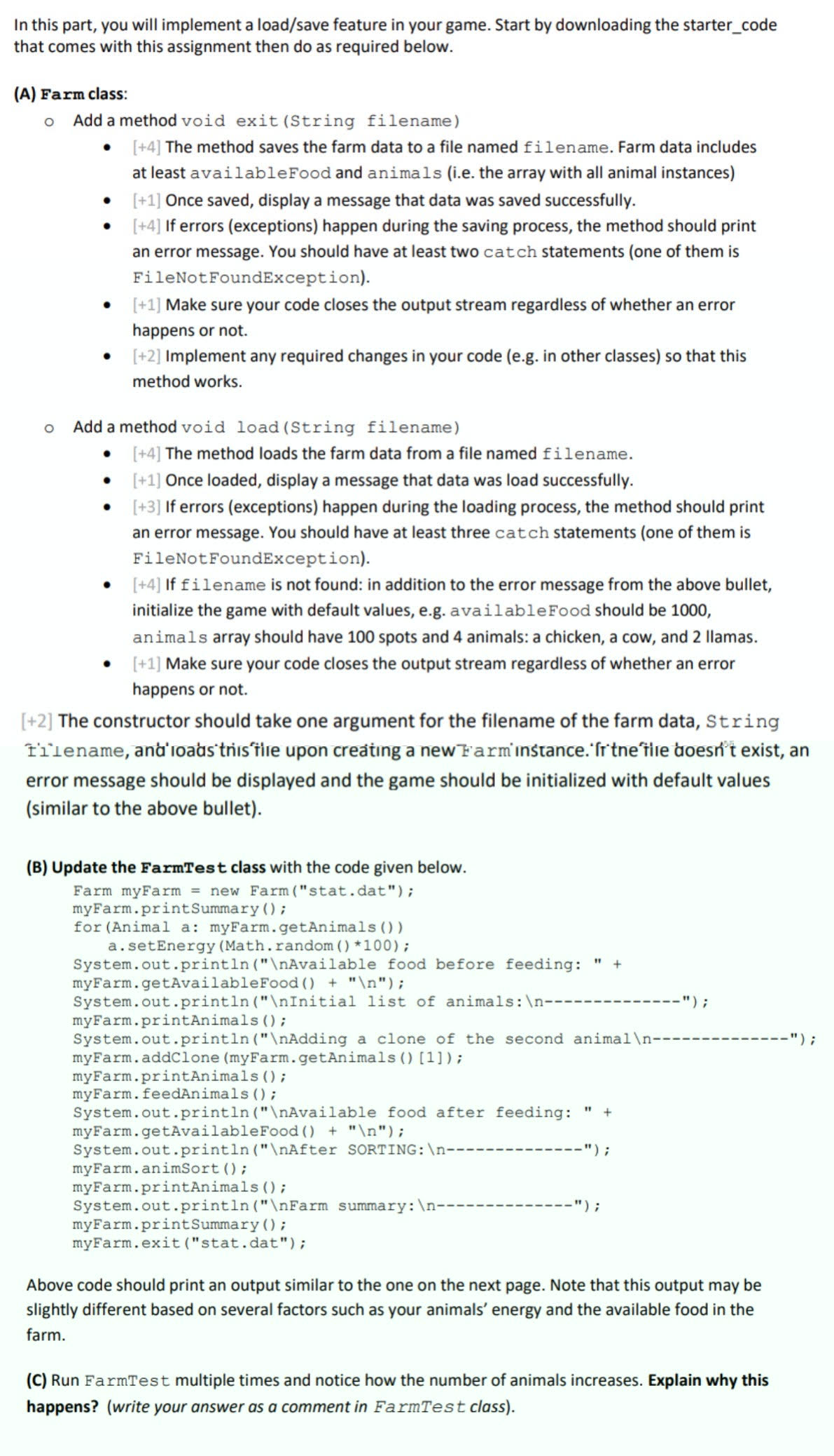 Solved Here's the starter code for farmer class:package | Chegg.com