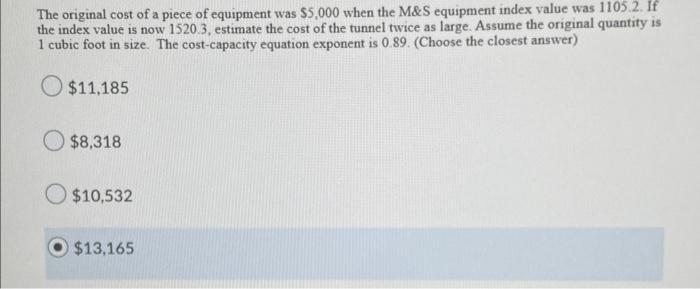 Solved The original cost of a piece of equipment was $5,000