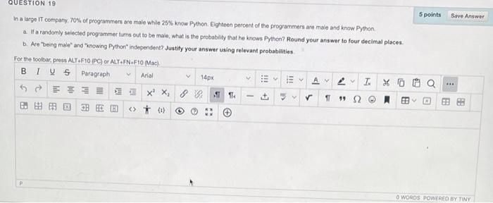 Solved QUESTION 19 5 points Save Answer In a large IT | Chegg.com