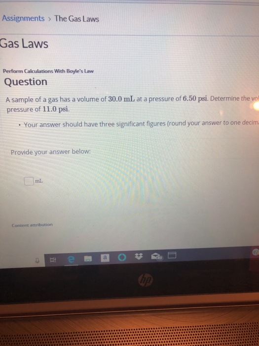 Solved Assignments The Gas Laws Gas Laws Perform | Chegg.com