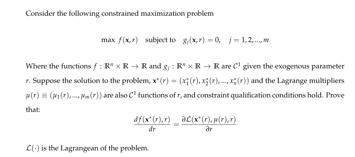 Solved Consider The Following Constrained Maximization | Chegg.com