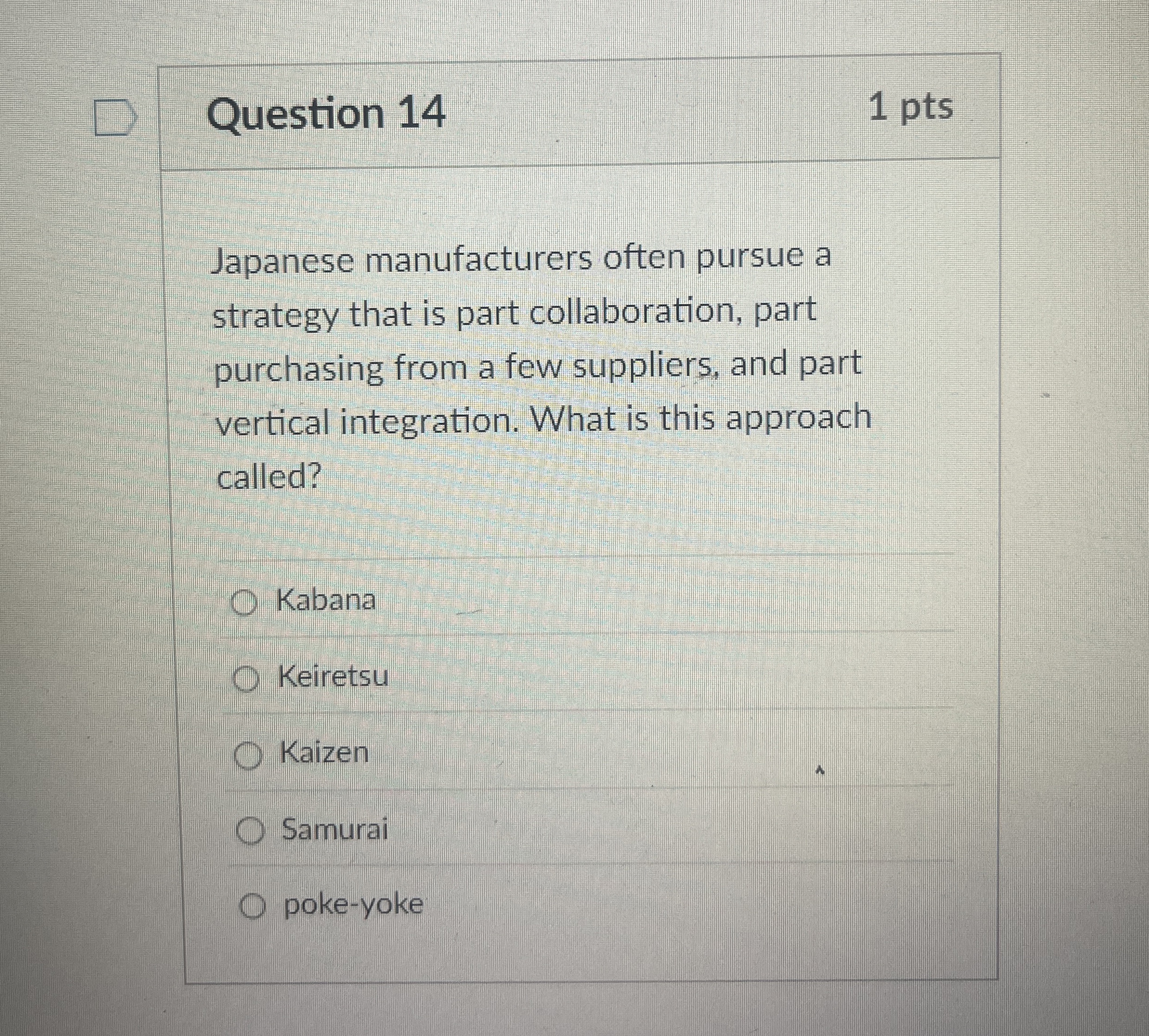 Solved Question 14Japanese manufacturers often pursue