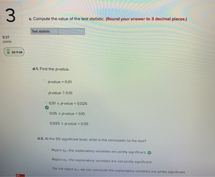 Solved 3 The following ANOVA table was obtained when | Chegg.com