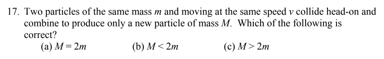 Solved Two particles of the same mass m ﻿and moving at the | Chegg.com