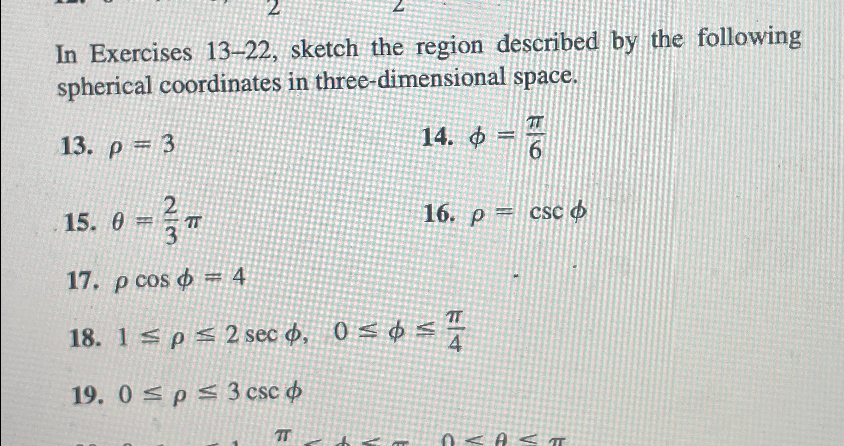 Solved In Exercises 13-22, ﻿sketch the region described by | Chegg.com