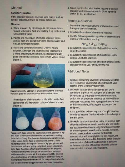 Solved use the given data to calculate the concentration of