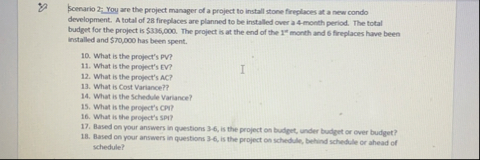 Solved Scenario 2: You are the project manager of a project | Chegg.com