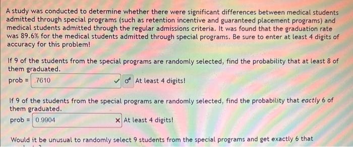 Solved A study was conducted to determine whether there were | Chegg.com