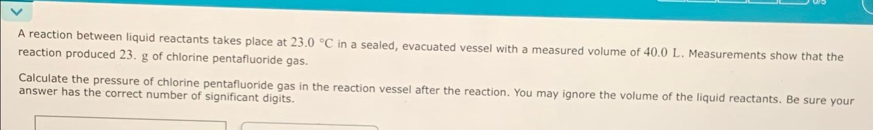 Solved A reaction between liquid reactants takes place at | Chegg.com