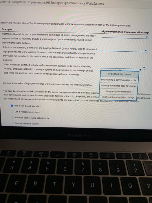 Solved ter 16: Assignment: Implementing HR Strategy: | Chegg.com