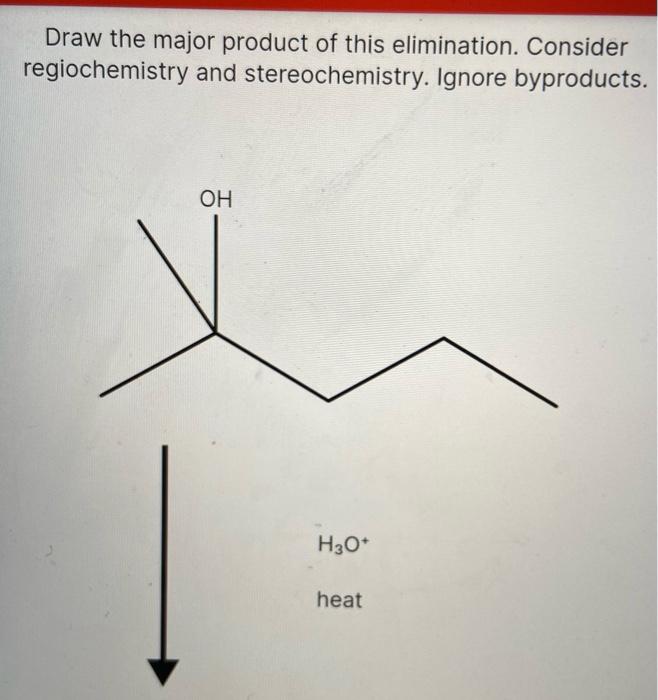 Solved Draw the product of the E2 reaction shown below.