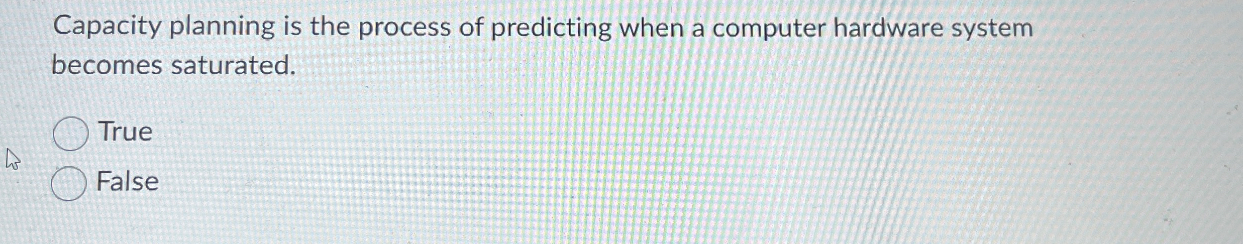 Solved Capacity planning is the process of predicting when a | Chegg.com