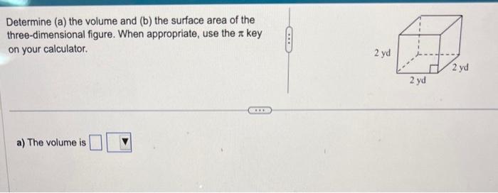 Solved Determine (a) The Volume And (b) The Surface Area Of | Chegg.com