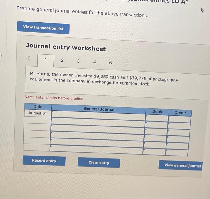 Solved Prepare general journal entries for the above | Chegg.com
