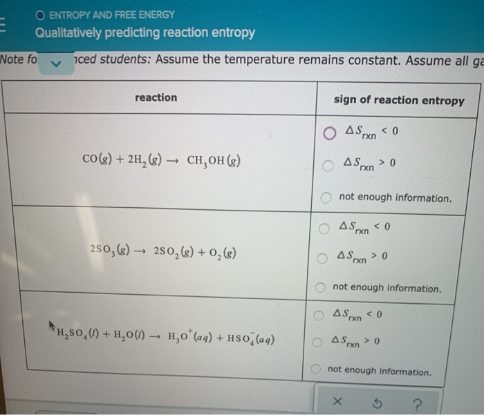 Solved For each chemical reaction listed in the first column | Chegg.com