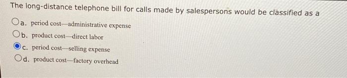 Solved The long-distance telephone bill for calls made by | Chegg.com