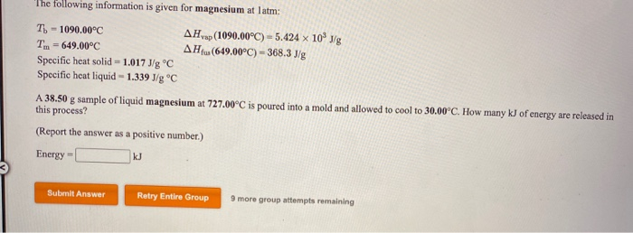 Solved The Following Information Is Given For N Pentane A Chegg Com