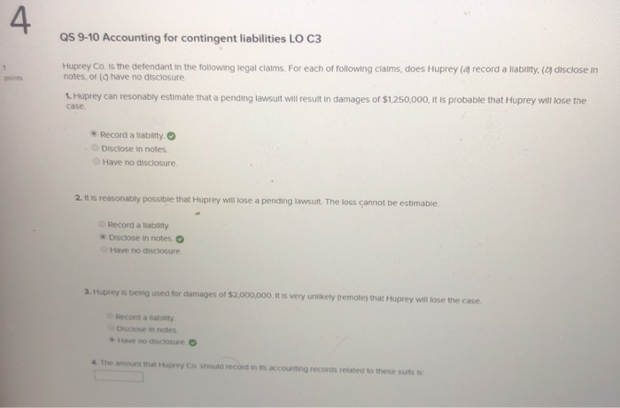 Qs 9 10 Accounting For Contingent Liabilities Lo C3 Chegg Qs 9 10 Accounting For Contingent Liabilities Lo C3 Chegg