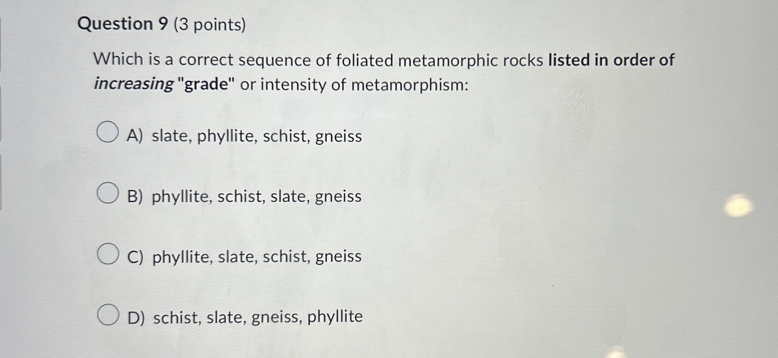 Solved Question 9 (3 ﻿points)Which is a correct sequence of