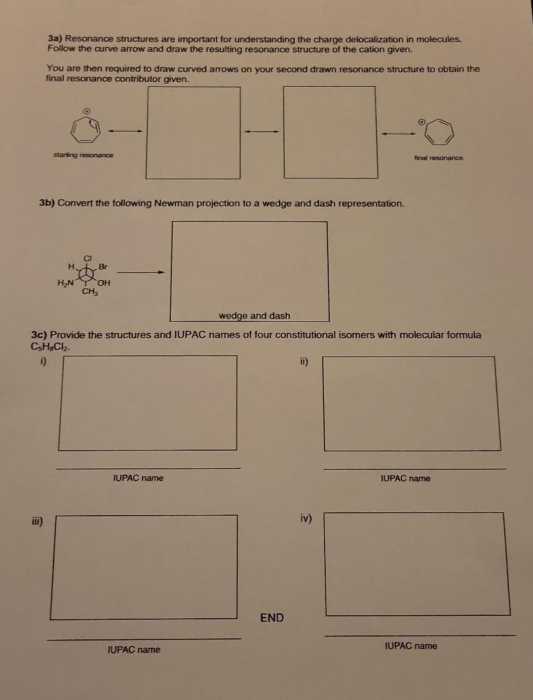 Solved 3a) Resonance structures are important for | Chegg.com