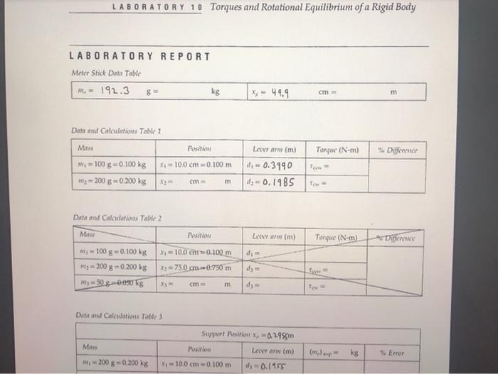 Torque And Rotational Equilibrium Worksheet Answers