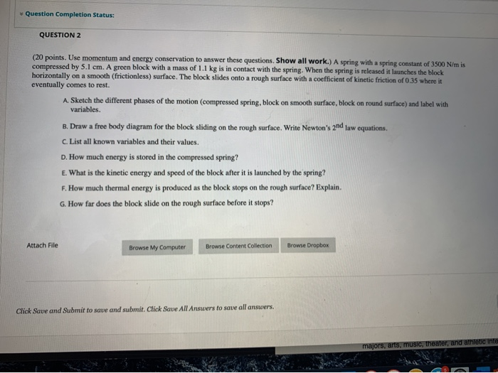 Solved Question Completion Status: QUESTION 2 (20 points. | Chegg.com