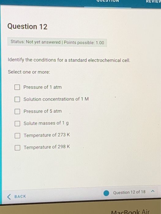 identify-the-conditions-for-a-standard-electrochemical-cell