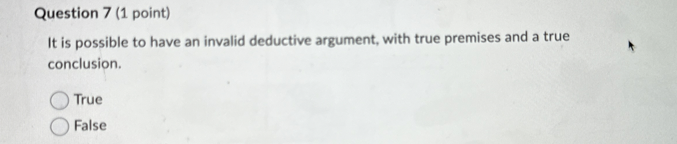 Solved Question 7 (1 ﻿point)It is possible to have an | Chegg.com