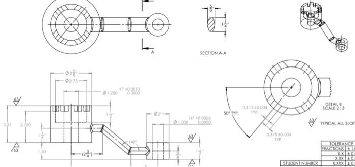 How to draw knee crank in solid work? | Chegg.com